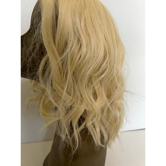 Women’s Short Platinum Blonde Bob Deep Wavy Wig Shoulder Length Synthetic Hair - Picture 5 of 13